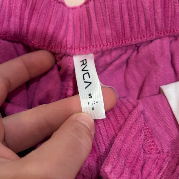 RVCA High Waist Corduroy Shorts in Magenta - Picture 2 of 3
